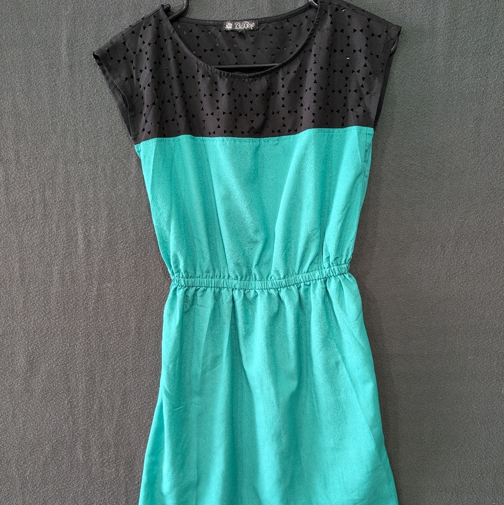 Bebop Green And Black Dress - Women's Size S